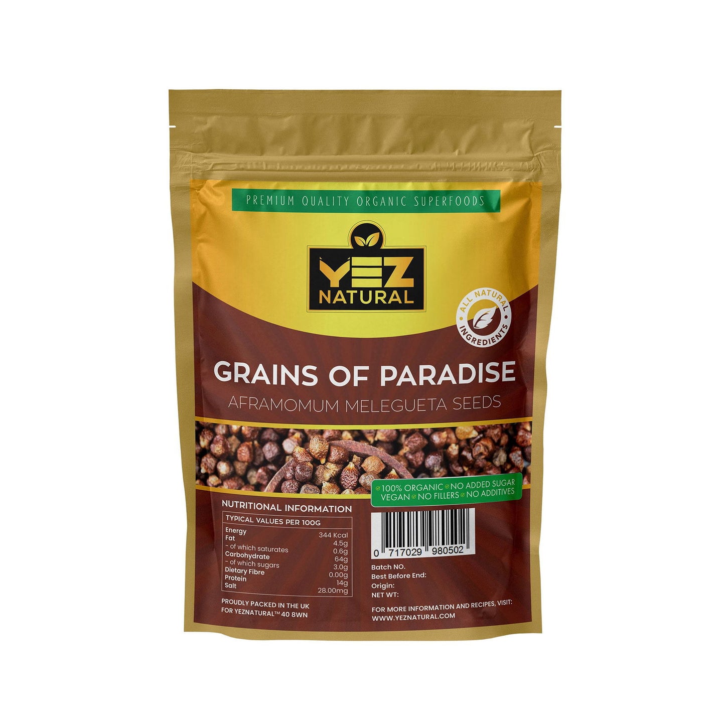 Organic Grains of Paradise African Alligator Pepper - YezNatural.com