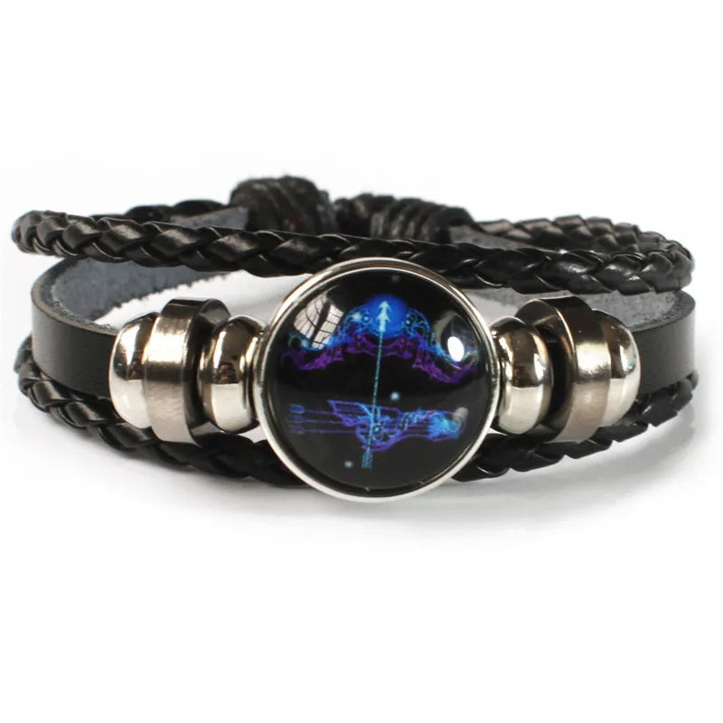 12 Zodiac Signs Constellation Charm Luminous Bracelet