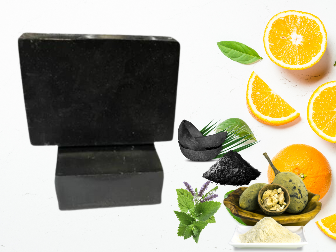 Activated Charcoal, Patchouli & Orange Natural Vegan Handmade Scented Soap Bar