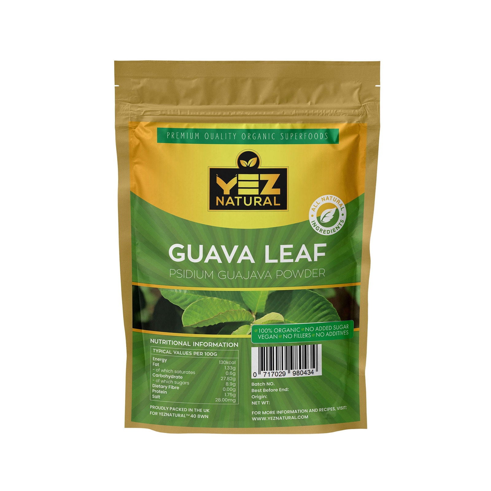 Organic Guava Leaves Powder - YezNatural.com