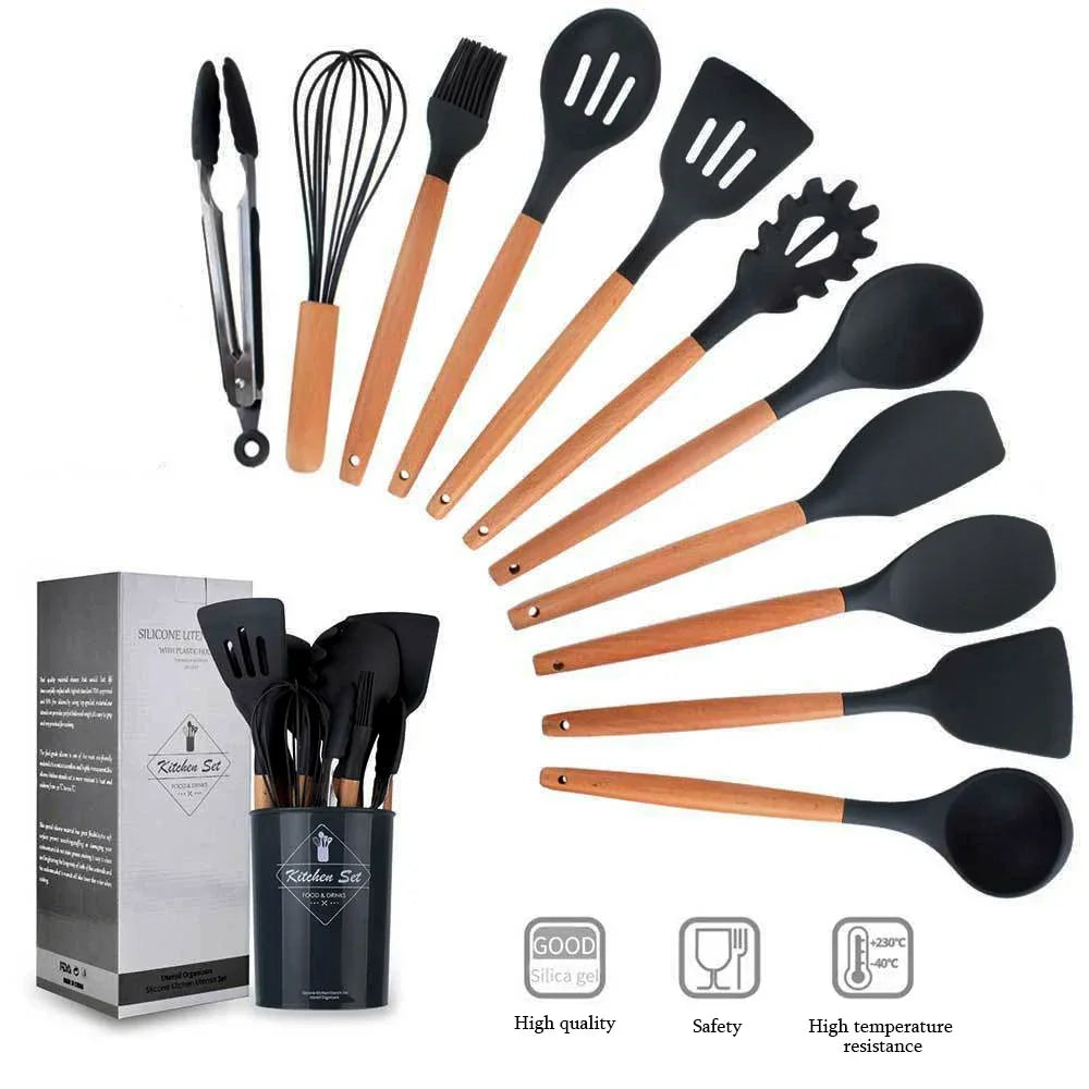 12PCS Eco-Friendly Silicone Kitchenware Set