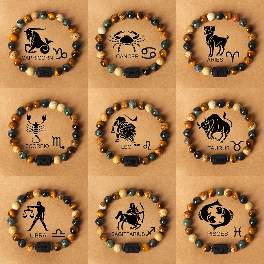 12 Zodiac Signs Constellation Charm Bracelet