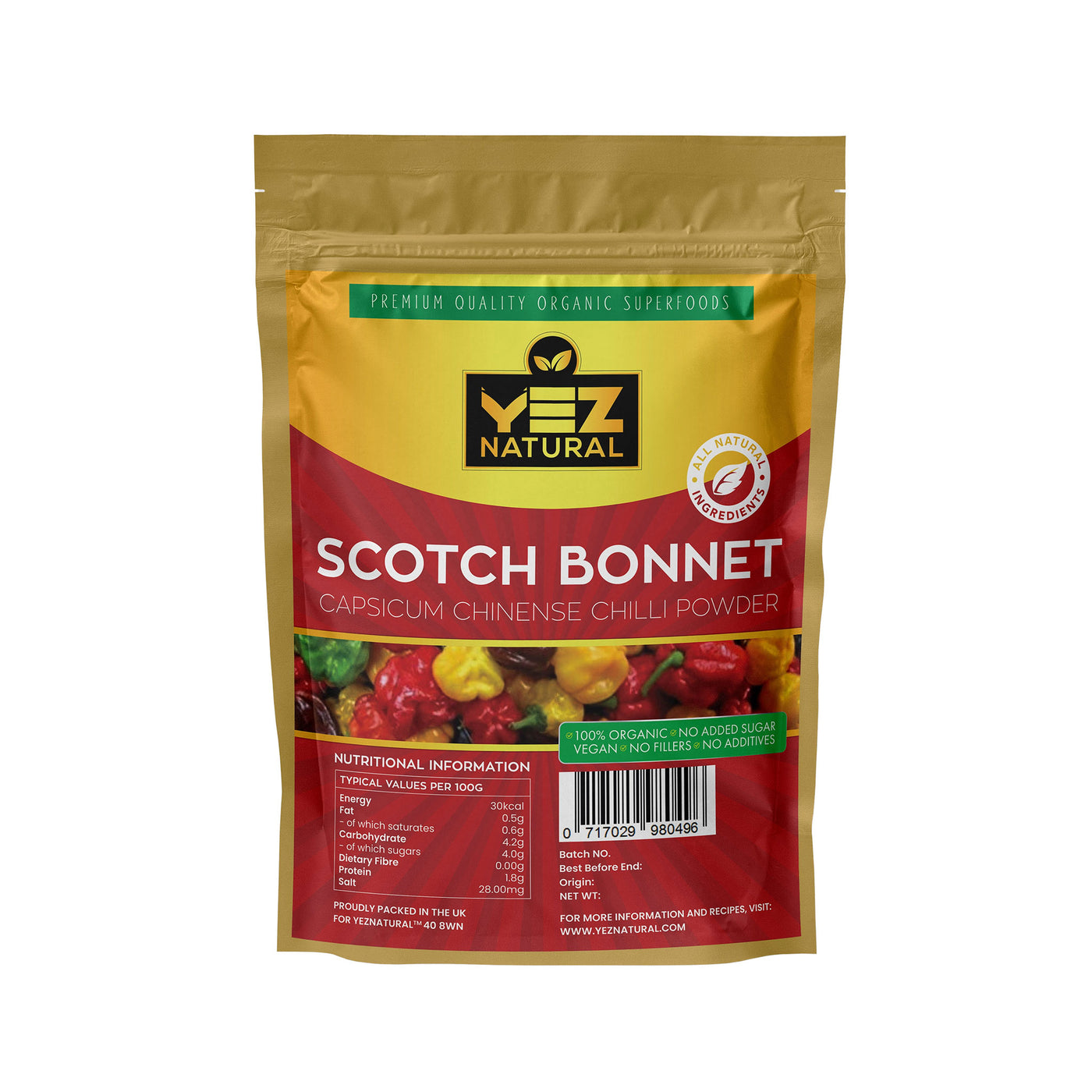 Organic Scotch Bonnet Pepper Powder