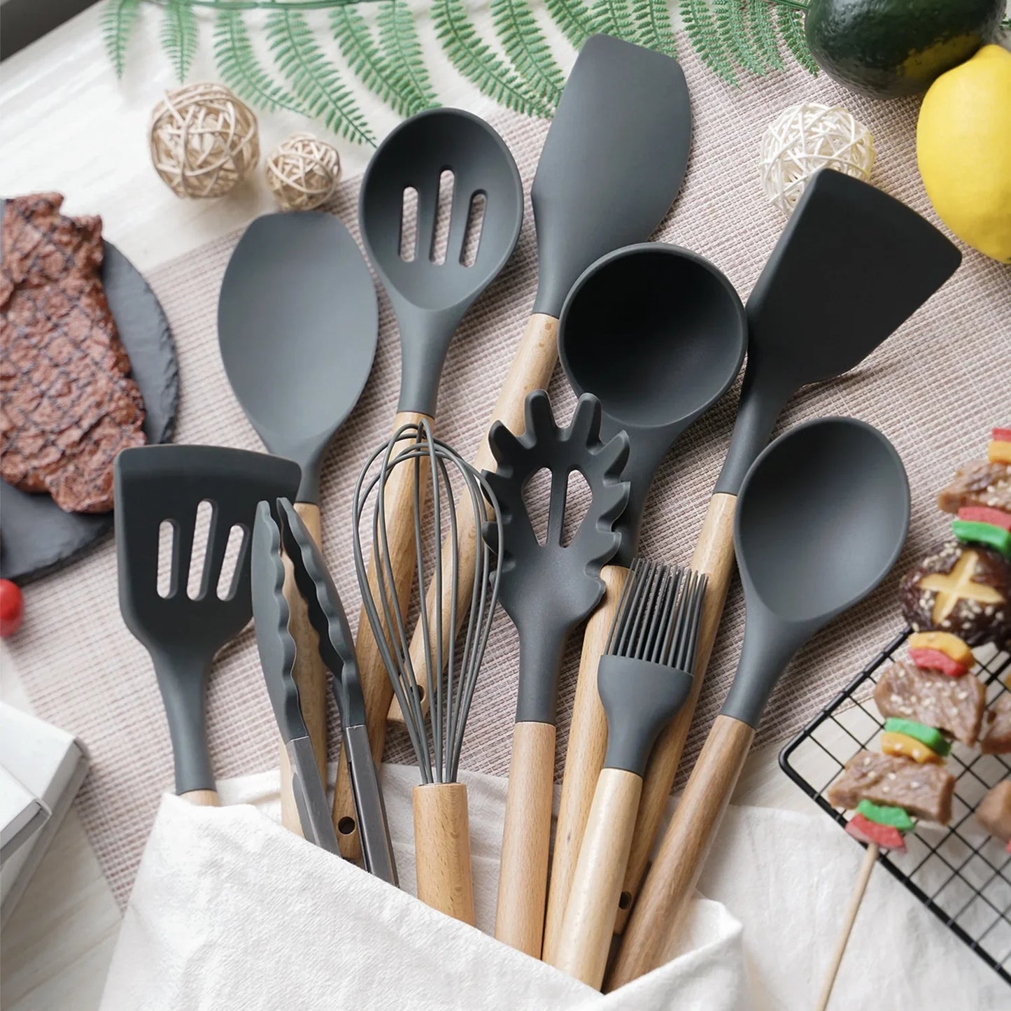 12PCS Eco-Friendly Silicone Kitchenware Set