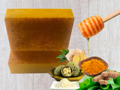 Turmeric, Ginger, Honey & Baobab Natural Vegan Handmade Soap Bar
