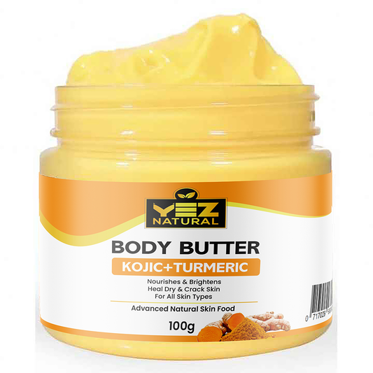 Turmeric L-Glutathione Kojic Acid Whipped Body Butter Cream 💛