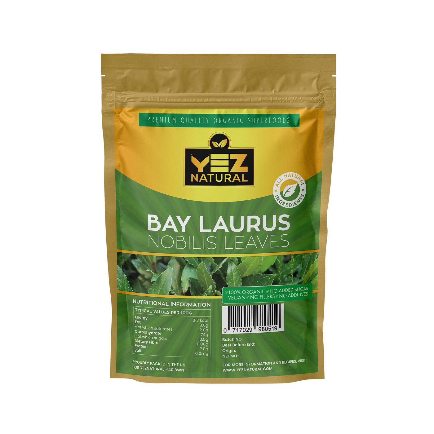 The Bay leaves are aromatic leaves commonly used in dishes like soups, meat, seafood, stews, sauces, and vegetables. Bay leaves can be used whole, either fresh or dried. It has a strong spicy flavour & aroma that intensifies when dried.