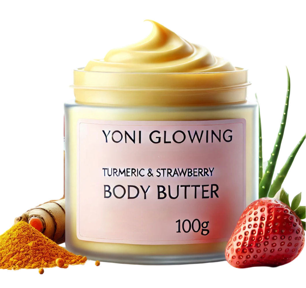 Turmeric & Strawberry Advanced Glowing | Yoni Feminine Care Whipped Body Butter Cream 🌸