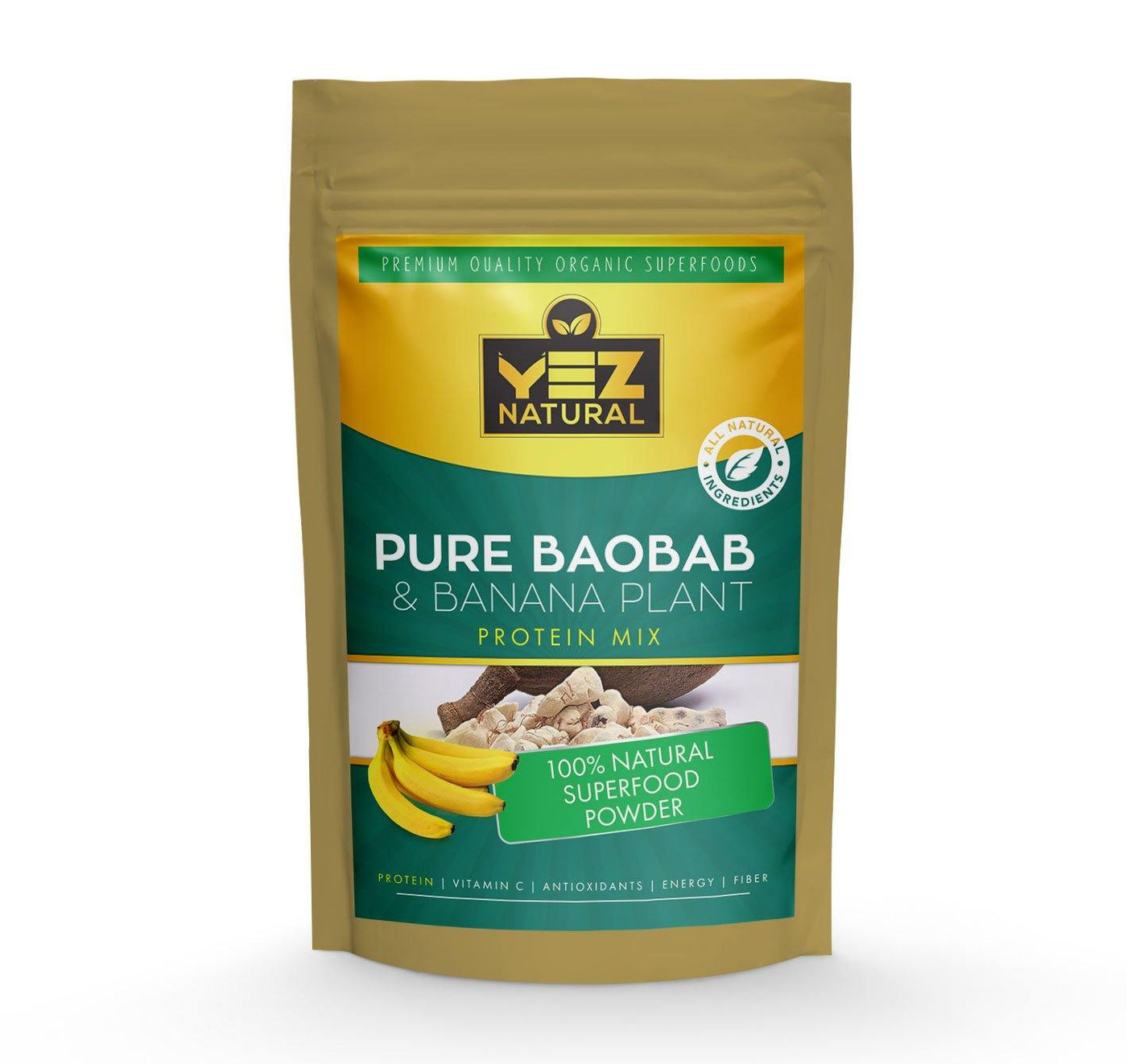 Pure Baobab & Banana Plant Protein Smoothie Mix - YezNatural.com