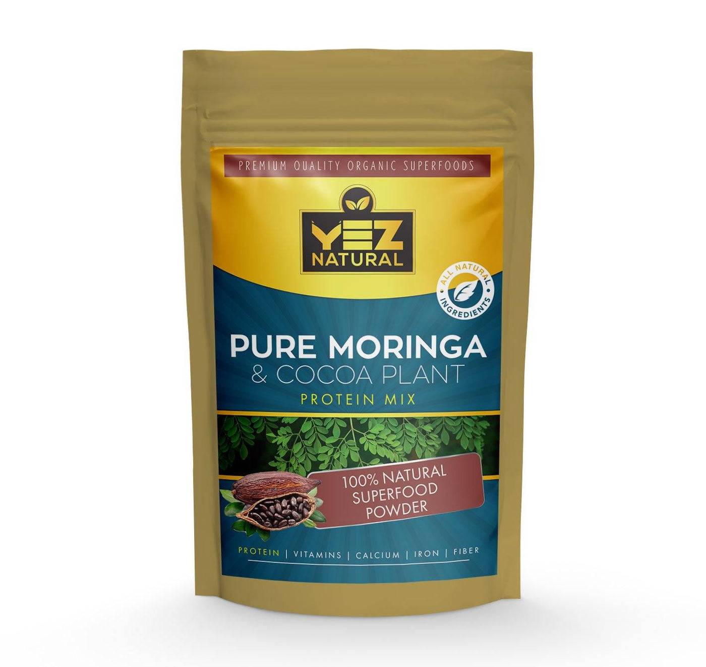 Pure Moringa & Cocoa Plant Protein Smoothie Mix - YezNatural.com