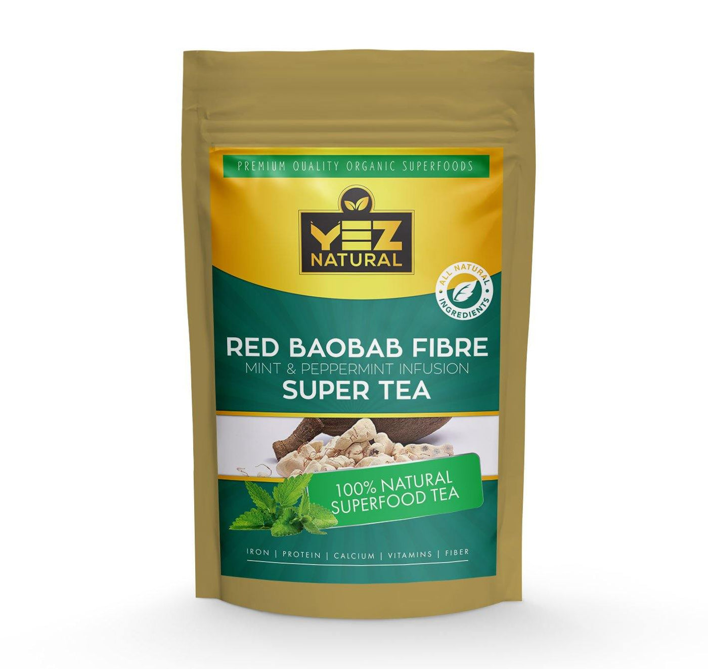 Red Baobab Fibre, Mint & Peppermint Infusion Super Tea - YezNatural.com